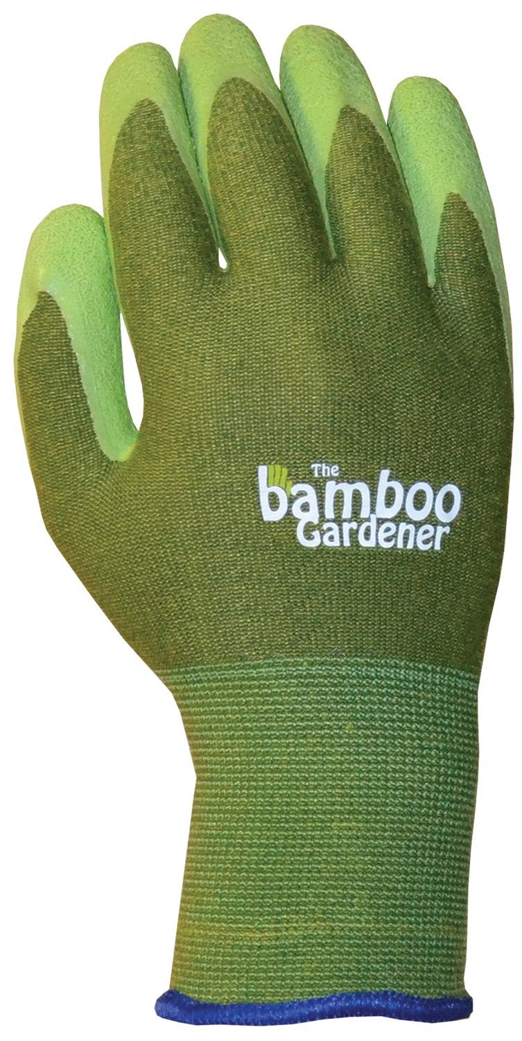 Bellingham C5301S The Bamboo Gardener Work Gloves  Made of Sustainable Bamboo Rayon Fiber  Durable Natural Rubber Palm and Fingers  Small  Green - Image 1